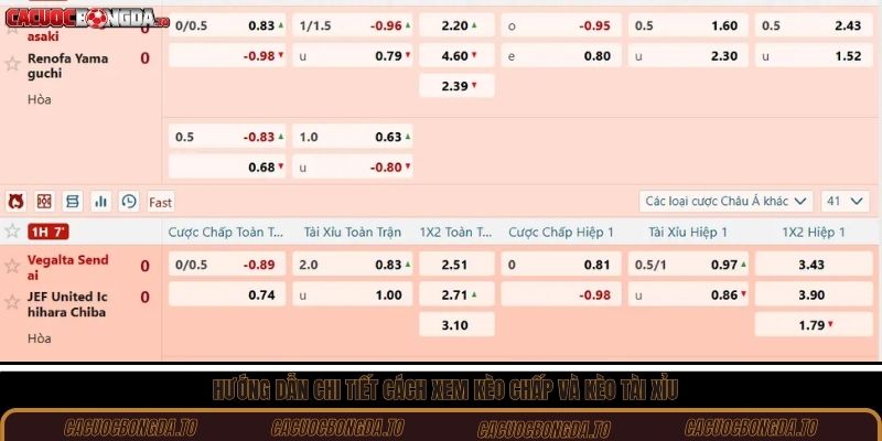 Hướng dẫn chi tiết cách xem kèo chấp và kèo tài xỉu